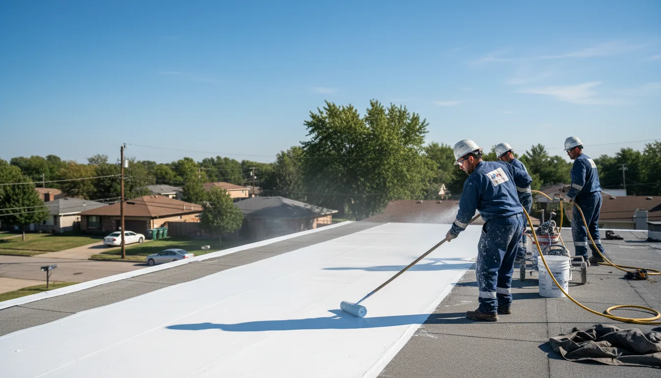 Commercial roof coating in Glen Oaks, NY near me